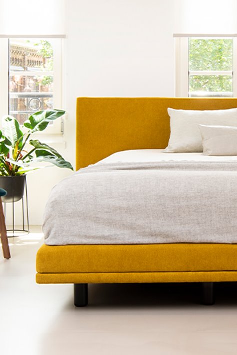 boxspring Meesterlyk yellow bed habits 2